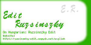 edit ruzsinszky business card